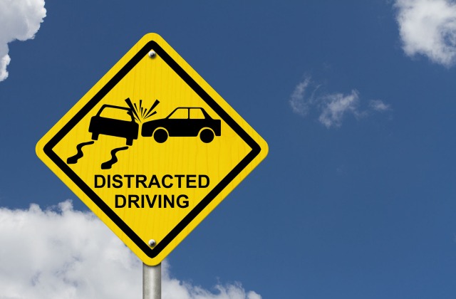 Distracted Driving road sign
