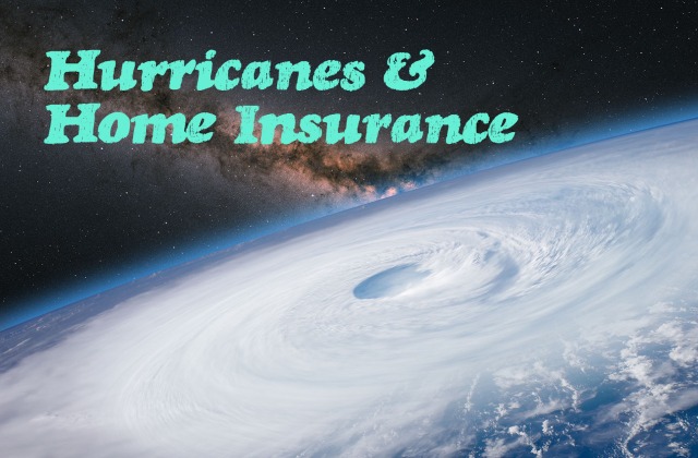 View of a hurricane from space. Hurricanes and home insurance