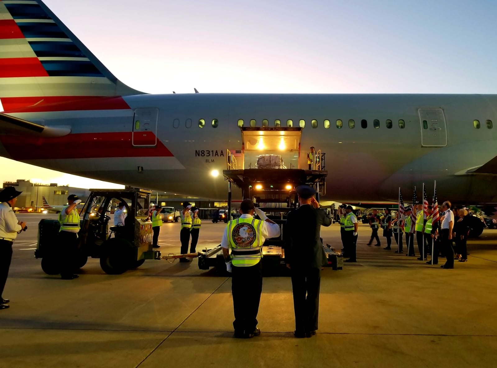 Maj Harvey Storms being escorted home