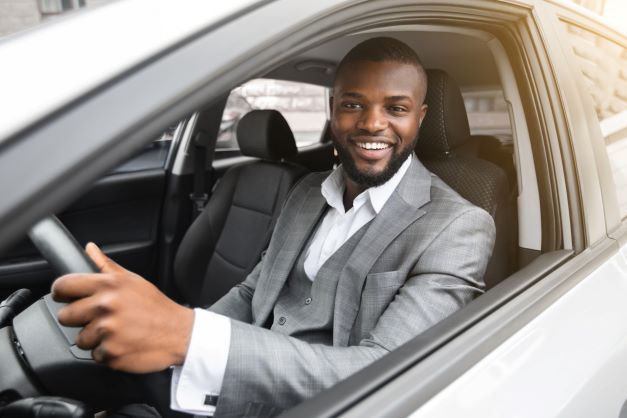 Man driving car - Nonowned Auto Liability Insurance TX