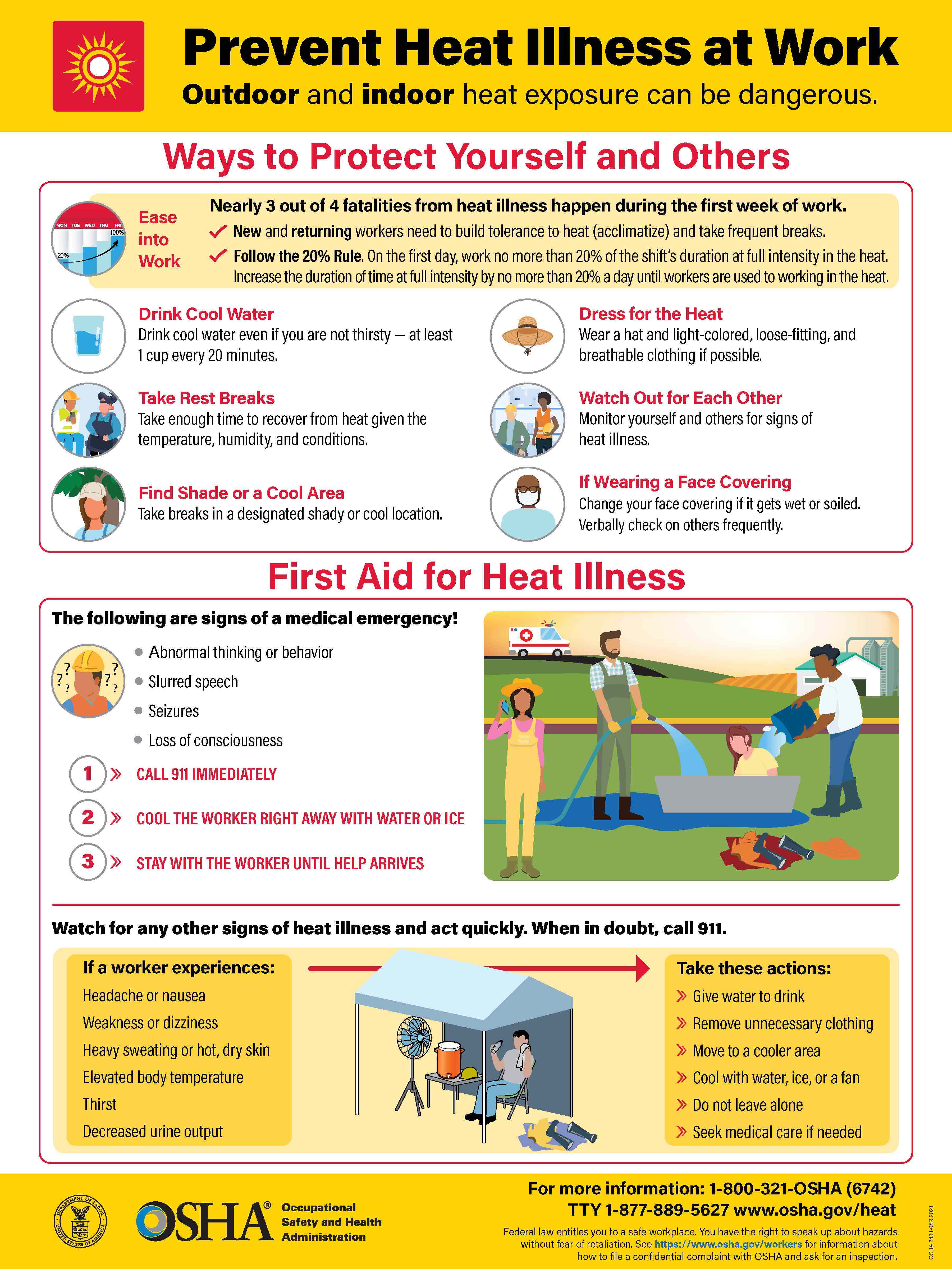 OSHA Heat Illness Safety Poster